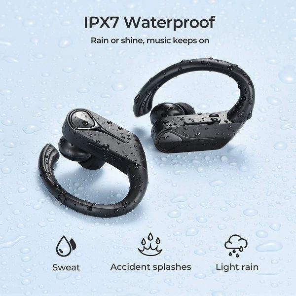 71dNmcY9F0L._AC_SL1500_ MPOW Flame Solo Sports True Wireless Earbuds with Bass+, Fast Charging / USB-C  & 28H Playtime - Black - Image 3
