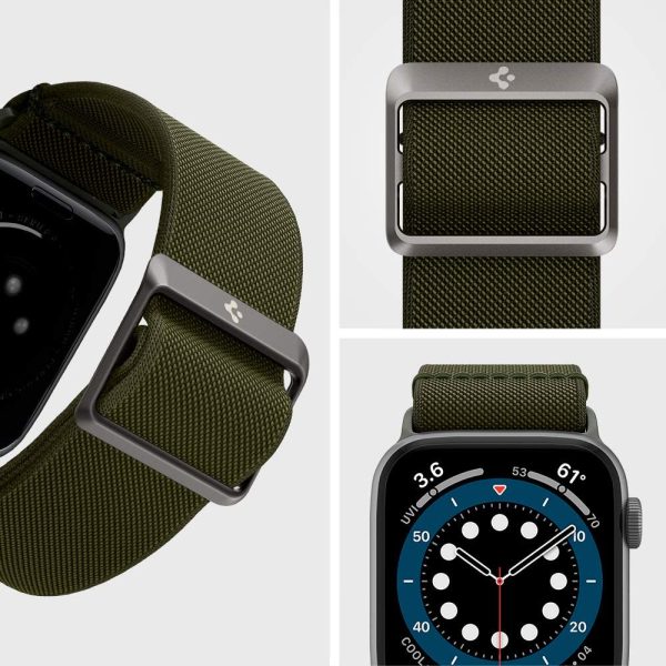 71dmprlTJPL._AC_SL1000_ Spigen Lite Fit Ultra Band Designed for Apple Watch Ultra 2 / 1 49mm & Apple Watch Series 9 / 8 / 7 / 6 / 5 / 4 / 3 - Khaki Green - AMP02288 - Image 2