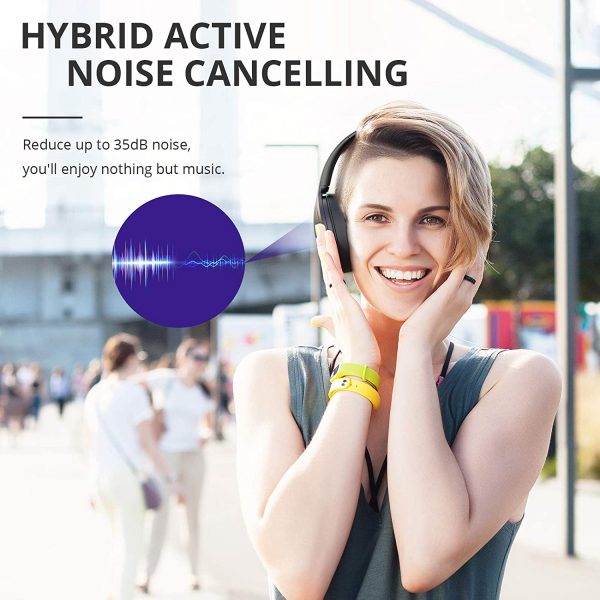 Tronsmart Apollo Q10 Hybrid Active Noise Cancelling Bluetooth 5.0 Headphones, 100H Playtime. Wireless foldable Headset Over Ear Bluetooth headphones with 5 Mics, Touch Control, Smart APP Control - Image 5