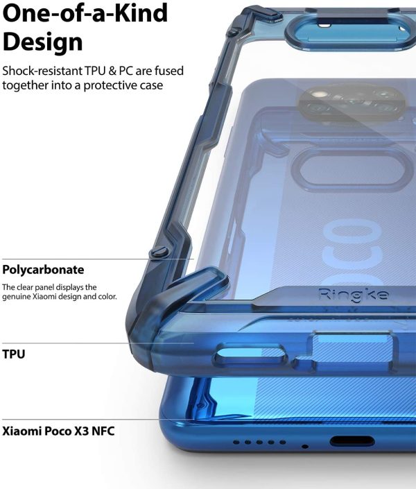 POCO X3 NFC / POCO X3 Pro Fusion X Rugged Case by Ringke - Blue - Image 4
