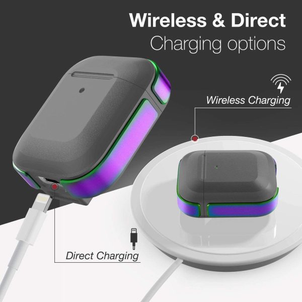Raptic Trek Airpods 1 / 2 Case - Anodized Aluminum, TPU, and Polycarbonate Protective Case - Iridiscent - Image 6