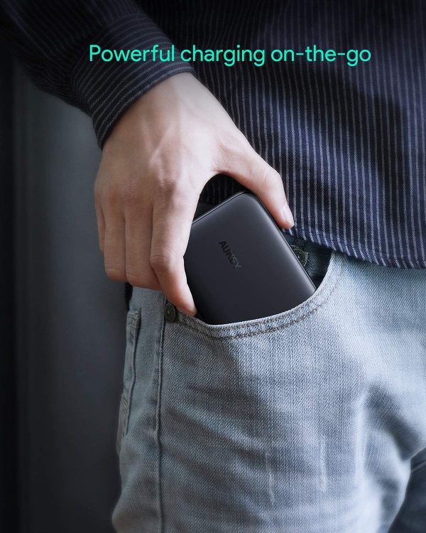 AUKEY USB C Power Bank 10000mAh Portable Charger, Triple Outputs High-Speed External Battery Pack - PB-N73S - Black - Image 6