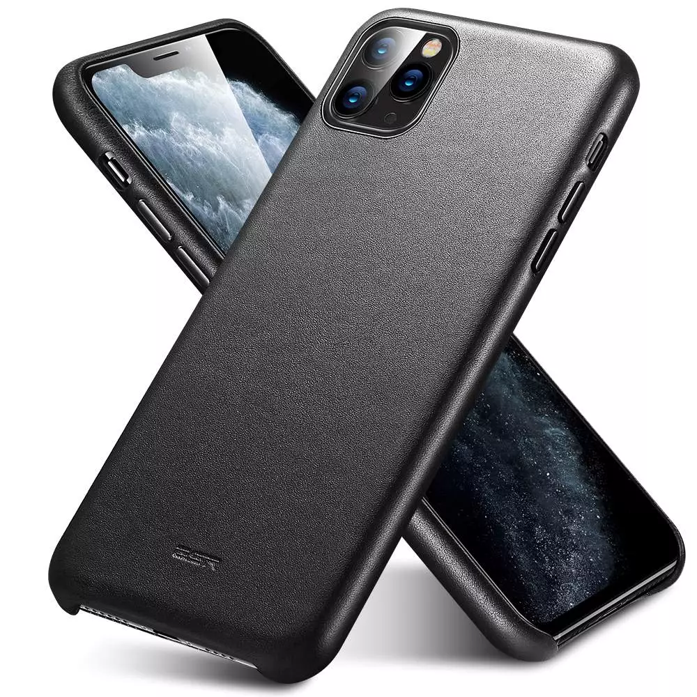 Apple iPhone 11 Pro Max Metro Premium Real Leather Case Black