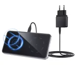 ESR HaloLock 2 in 1 Magnetic Wireless Charging Station with Automatic Magnetic Alignment & Includes Fast Charging Adapter for iPhone 12/Pro/Mini/Pro Max, AirPods - Black
