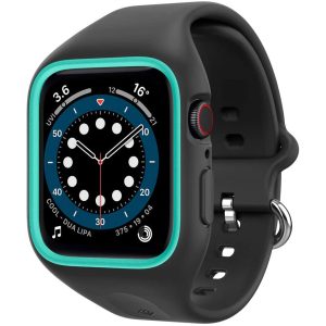 Apple Watch Band & Case for 45mm / 44mm NanoPop by Caseology for Models 7/6/SE/5/4 - Prune Charcoal - ACS02082