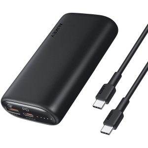 AUKEY Sprint Go mini Portable Charger 10000mAh, USB C Power Bank with 18W PD & Quick Charge 3.0, Portable Phone Charger Compatible with iPhone 12/12 Pro/XS/XR, AirPods, Samsung and Google Pixel - PB-Y36 - Black
