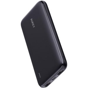 AUKEY USB C Power Bank 10000mAh Portable Charger, Triple Outputs High-Speed External Battery Pack - PB-N73S - Black