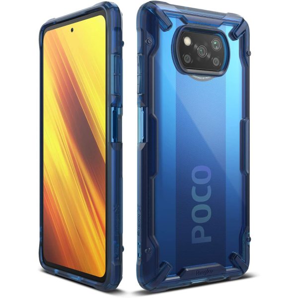 blue-ringke-fusion-x-square-pakistan POCO X3 NFC / POCO X3 Pro Fusion X Rugged Case by Ringke - Blue - Image 1