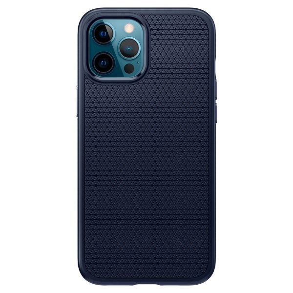 Apple iPhone 12 Pro Max Liquid Air Case by Spigen - ACS02247 - Navy Blue - Image 5