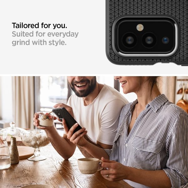 OnePlus 9 Liquid Air Matte Black by Spigen - ACS02684 - Image 4