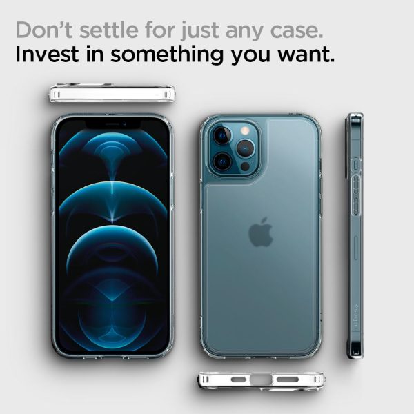 Apple iPhone 12 Pro Max Quartz Hybrid Tempered Glass Case by Spigen - ACS02600 - Matte Clear - Image 3
