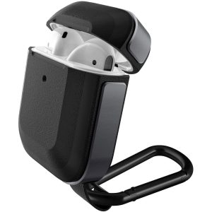 Raptic Trek Airpods 1 / 2 Case - Anodized Aluminum, TPU, and Polycarbonate Protective Case - Black