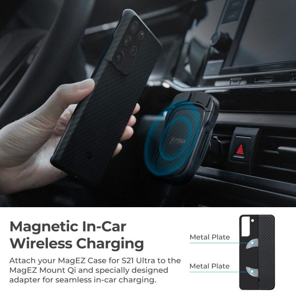 Galaxy S21 Ultra Aramid MagEZ Case by PITAKA - Black / Grey Twill - Image 7