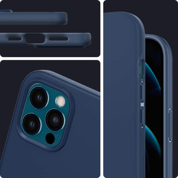 Apple iPhone 12 Pro Max Thin Fit Case by Spigen - ACS02480 - Deep Blue - Image 8
