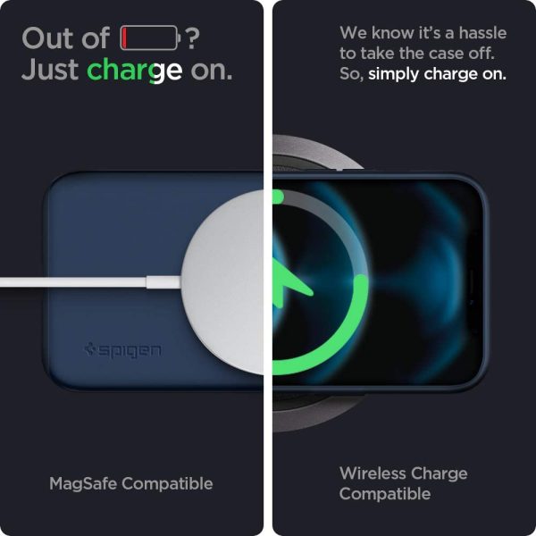 Apple iPhone 12 Pro Max Thin Fit Case by Spigen - ACS02480 - Deep Blue - Image 9