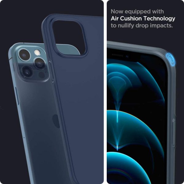Apple iPhone 12 Pro Max Thin Fit Case by Spigen - ACS02480 - Deep Blue - Image 2