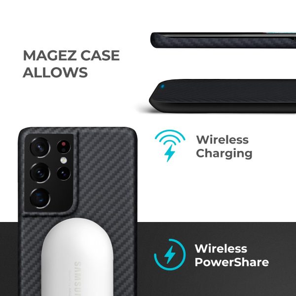 Galaxy S21 Ultra Aramid MagEZ Case by PITAKA - Black / Grey Twill - Image 6