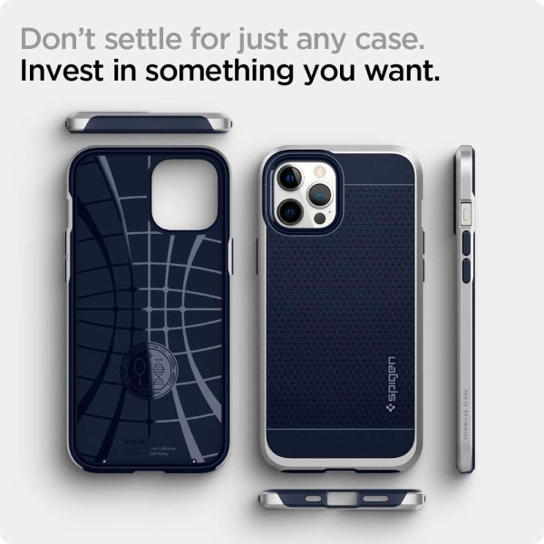 Apple iPhone 12 Pro Max Neo Hybrid Case by Spigen - ACS02249 - Satin Silver - Image 3