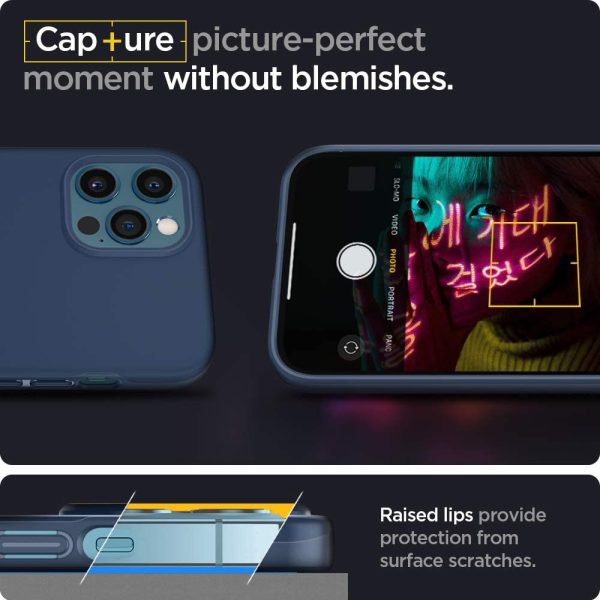 Apple iPhone 12 Pro Max Thin Fit Case by Spigen - ACS02480 - Deep Blue - Image 6