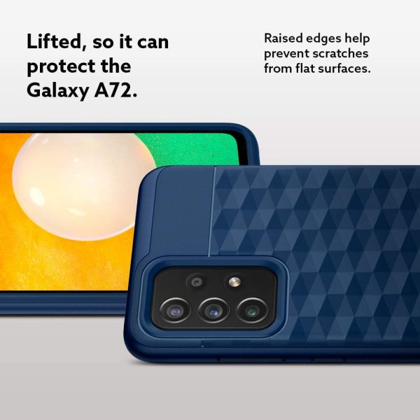 Galaxy A72 Parallax Rugged Slim Case by Caseology - Deep Blue ACS02774 - Image 3