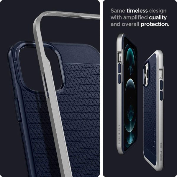 Apple iPhone 12 Pro Max Neo Hybrid Case by Spigen - ACS02249 - Satin Silver - Image 6