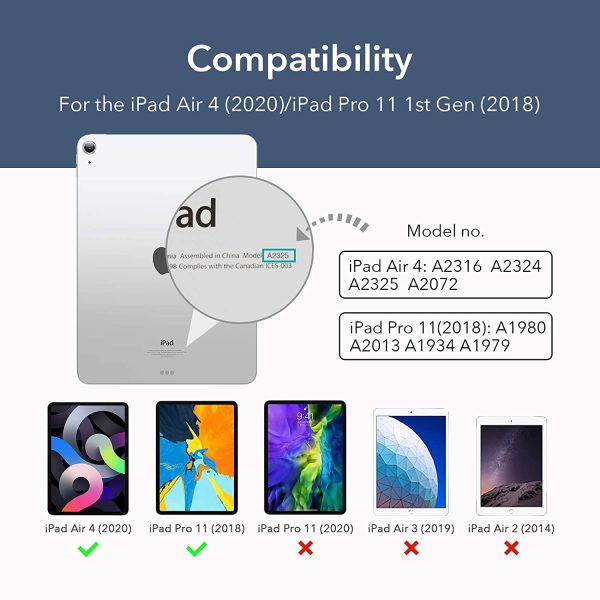 iPad Air 5 2022 /iPad Air 4 2020 Rebound Magnetic Smart Case Convenient Magnetic Attachment Supports Pencil Pairing & Charging - Cactus Green - Image 5