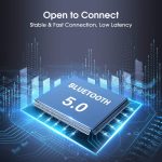 Mpow MDots - Precise Control Wireless Earphones, IPX6 Waterproof Sport Earbuds, 20 Hrs w/Twin&Mono Mode/Mics - Black - Image 5