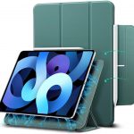 iPad Air 5 2022 /iPad Air 4 2020 Rebound Magnetic Smart Case Convenient Magnetic Attachment Supports Pencil Pairing & Charging - Cactus Green