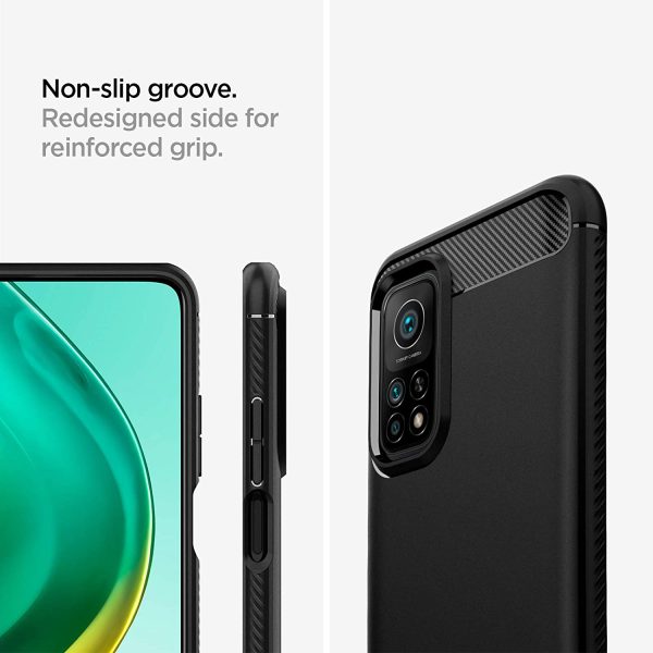 Mi 10T Rugged Armor Case by Spigen Matte Black ACS02161 also for Mi 10T Pro - Image 4