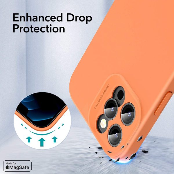 71pql93dWrL._AC_SL1500_ Apple iPhone 12 Pro Max MagSafe Cloud Super Soft Case by ESR - Coral Orange - Image 7