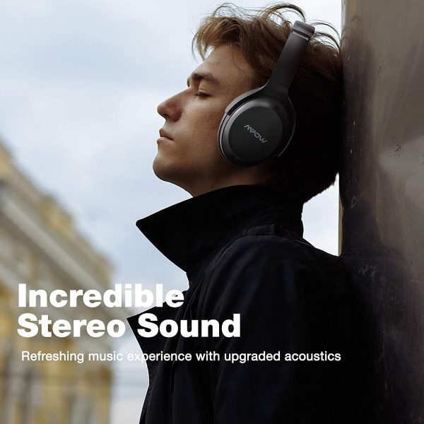 MPOW H12 IPO Active Noise Cancelling Wireless Over Ear Headphones with Deep BASS - Black - Image 7