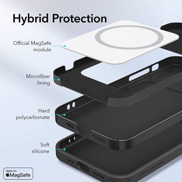 71sdE1tMuLL._AC_SL1500_ Apple iPhone 12 Pro MagSafe Cloud Super Soft Case by ESR - Black - Image 5