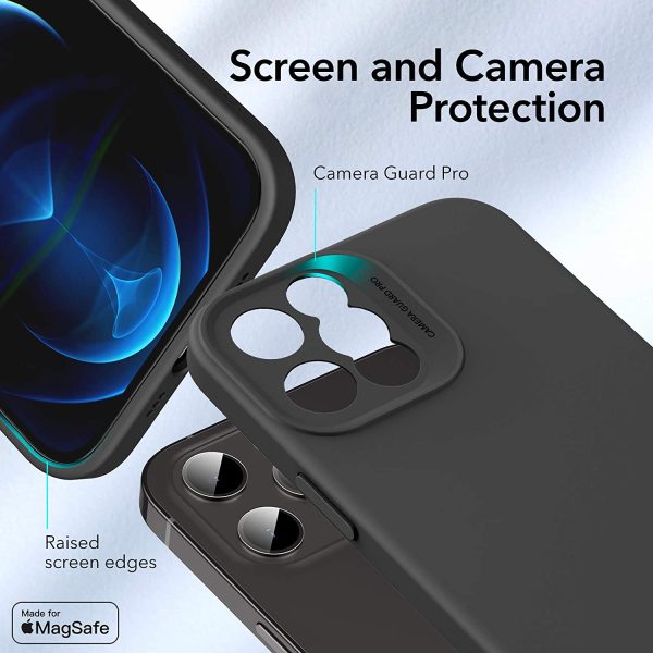 71t9J4DgYnL._AC_SL1500_ Apple iPhone 12 Pro MagSafe Cloud Super Soft Case by ESR - Black - Image 6