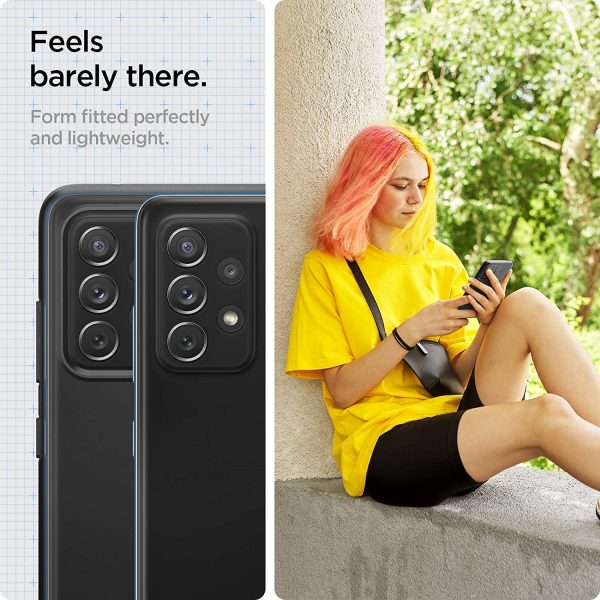 Galaxy A72 Thin Fit Slim Case by Spigen Matte Black ACS02323 - Image 3