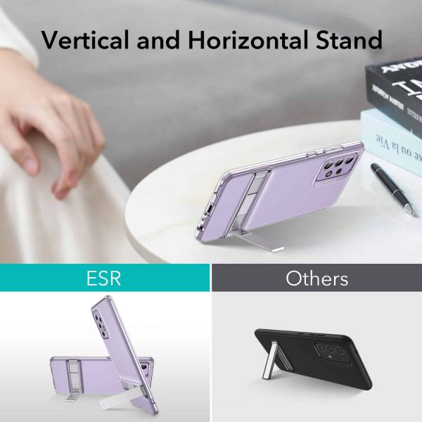 Galaxy A52s 5G / A52 Air Shield Boost Back Case with Kickstand – Crystal Clear - Image 8