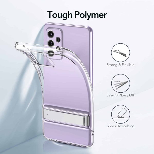 Galaxy A52s 5G / A52 Air Shield Boost Back Case with Kickstand – Crystal Clear - Image 4