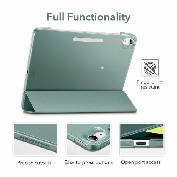 iPad Air 5 2022 /iPad Air 4 2020 Ascend Trifold Hard Smart Case by ESR - Cactus Green - Image 4