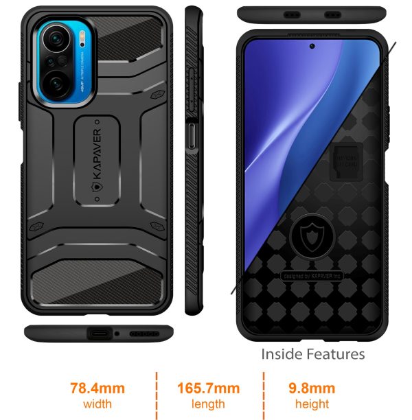 POCO F3 Rugged Case by KAPAVER - Black - Image 2