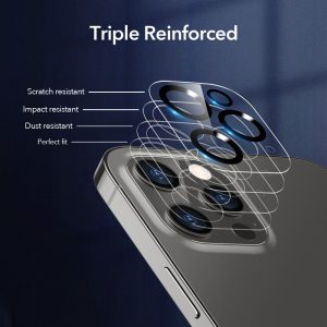 Apple iPhone 12 Pro Max Camera Lens HD Protector 2 PACK by ESR - Clear - Image 4