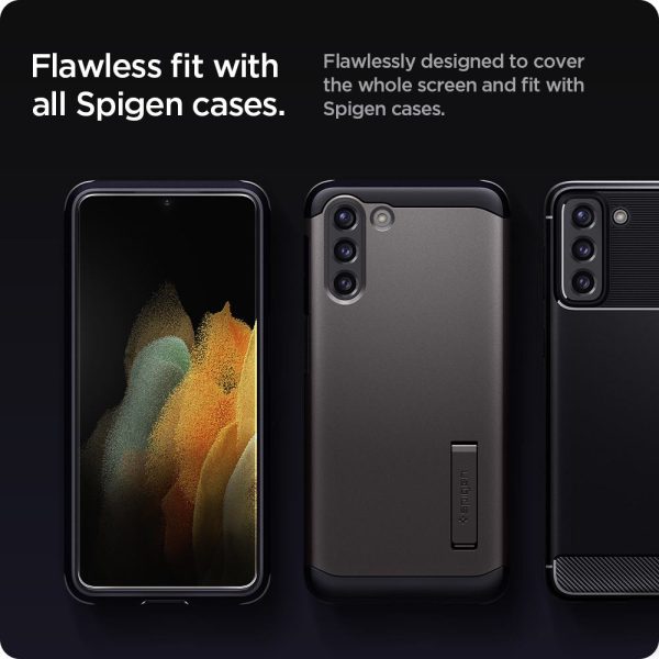 Galaxy S21 Plus EZ Fit Tempered Glass Protector 2 PACK by Spigen - AGL02537 - Image 4