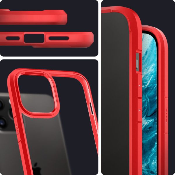 Apple iPhone 12 Pro Max Ultra Hybrid TPU + PC Case by Spigen - ACS01620 - Red - Image 6