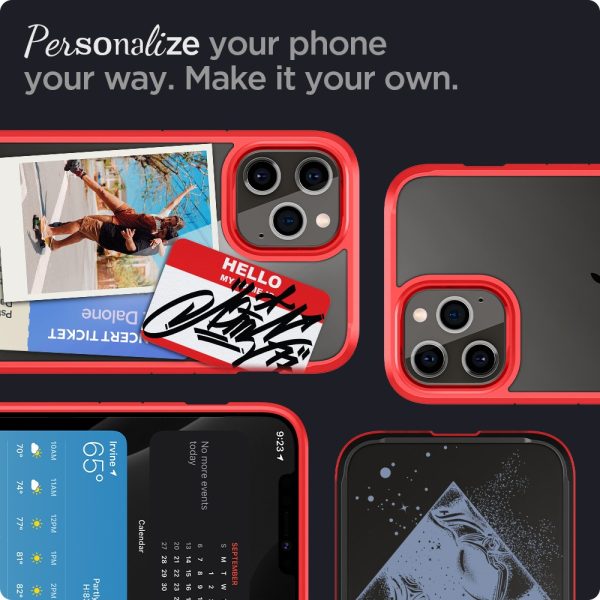 Apple iPhone 12 Pro Max Ultra Hybrid TPU + PC Case by Spigen - ACS01620 - Red - Image 5