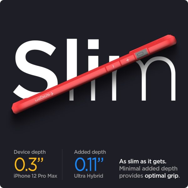 Apple iPhone 12 Pro Max Ultra Hybrid TPU + PC Case by Spigen - ACS01620 - Red - Image 2