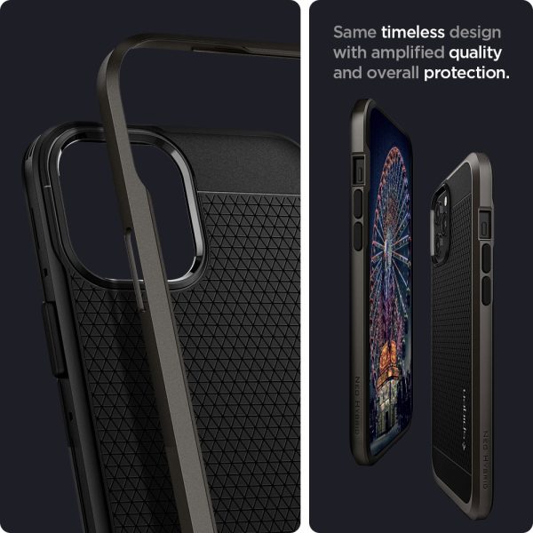 Apple iPhone 12 Pro Max Neo Hybrid Case by Spigen - ACS01627 - Gunmetal - Image 4