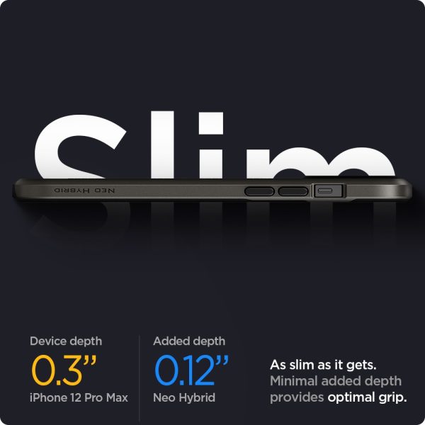 Apple iPhone 12 Pro Max Neo Hybrid Case by Spigen - ACS01627 - Gunmetal - Image 7