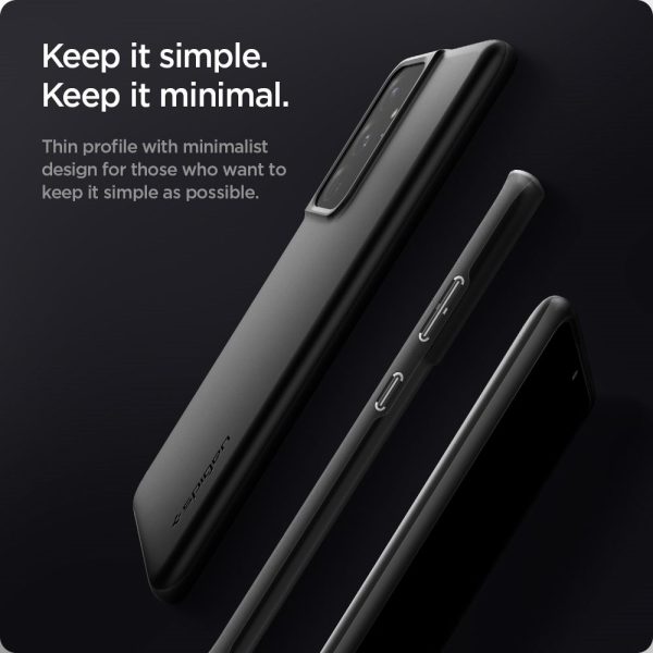 Galaxy S21 Ultra Thin Fit Case by Spigen - ACS02346 - Matte Black - Image 6