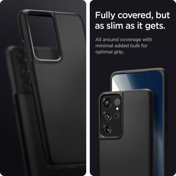 Galaxy S21 Ultra Thin Fit Case by Spigen - ACS02346 - Matte Black - Image 4