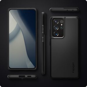 Galaxy S21 Ultra Thin Fit Case by Spigen - ACS02346 - Matte Black - Image 2