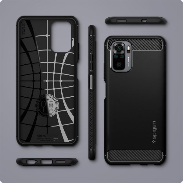 Redmi Note 10 Rugged Armor Case by Spigen Matte Black ACS02063 - Image 7