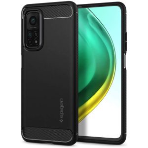 Mi 10T Rugged Armor Case by Spigen Matte Black ACS02161 also for Mi 10T Pro